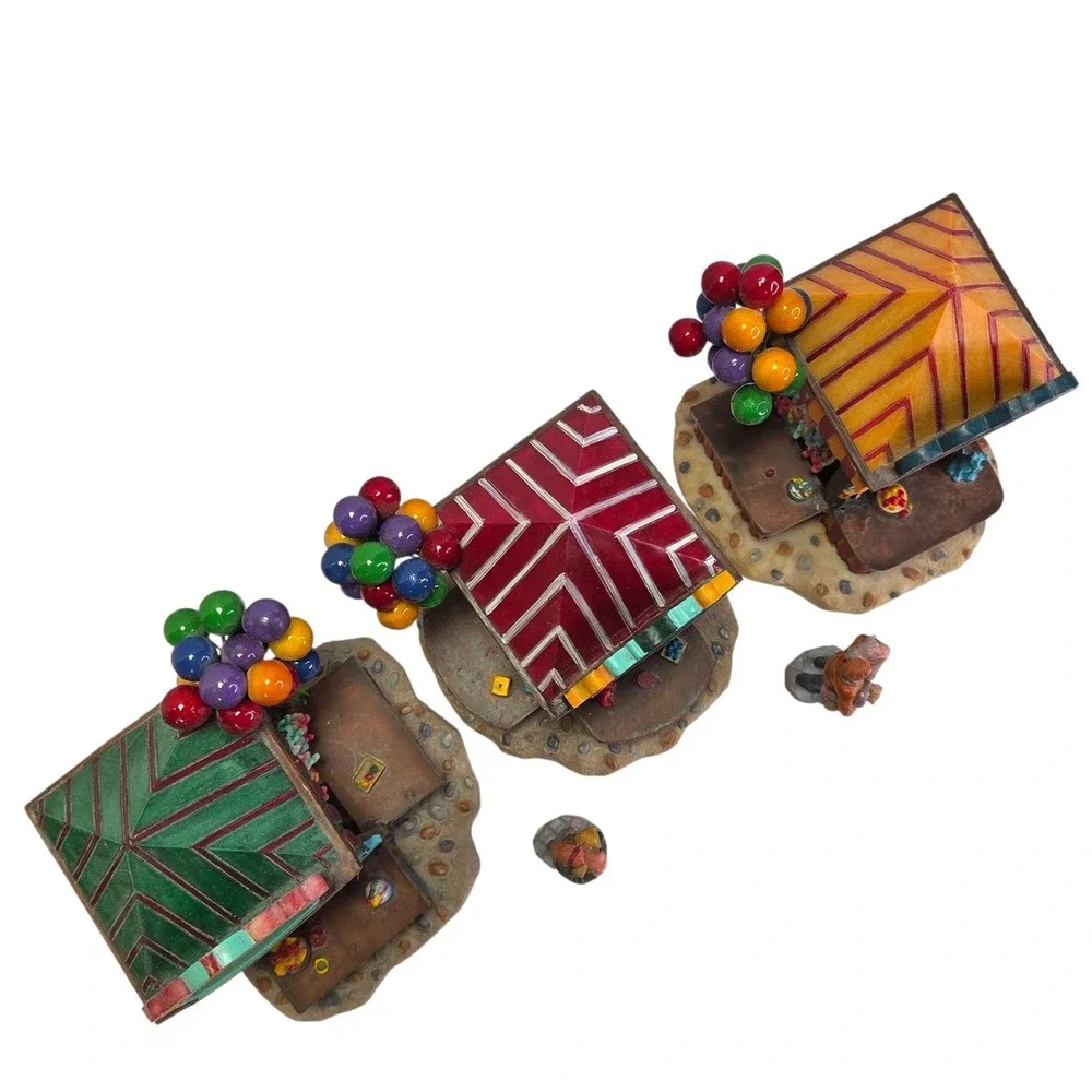 Lemax Carnival Kiosks Christmas Village Fair Game Booths Set 43440 Boxed 2004‎